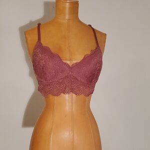 True Religion Lace Bralette in Mauve